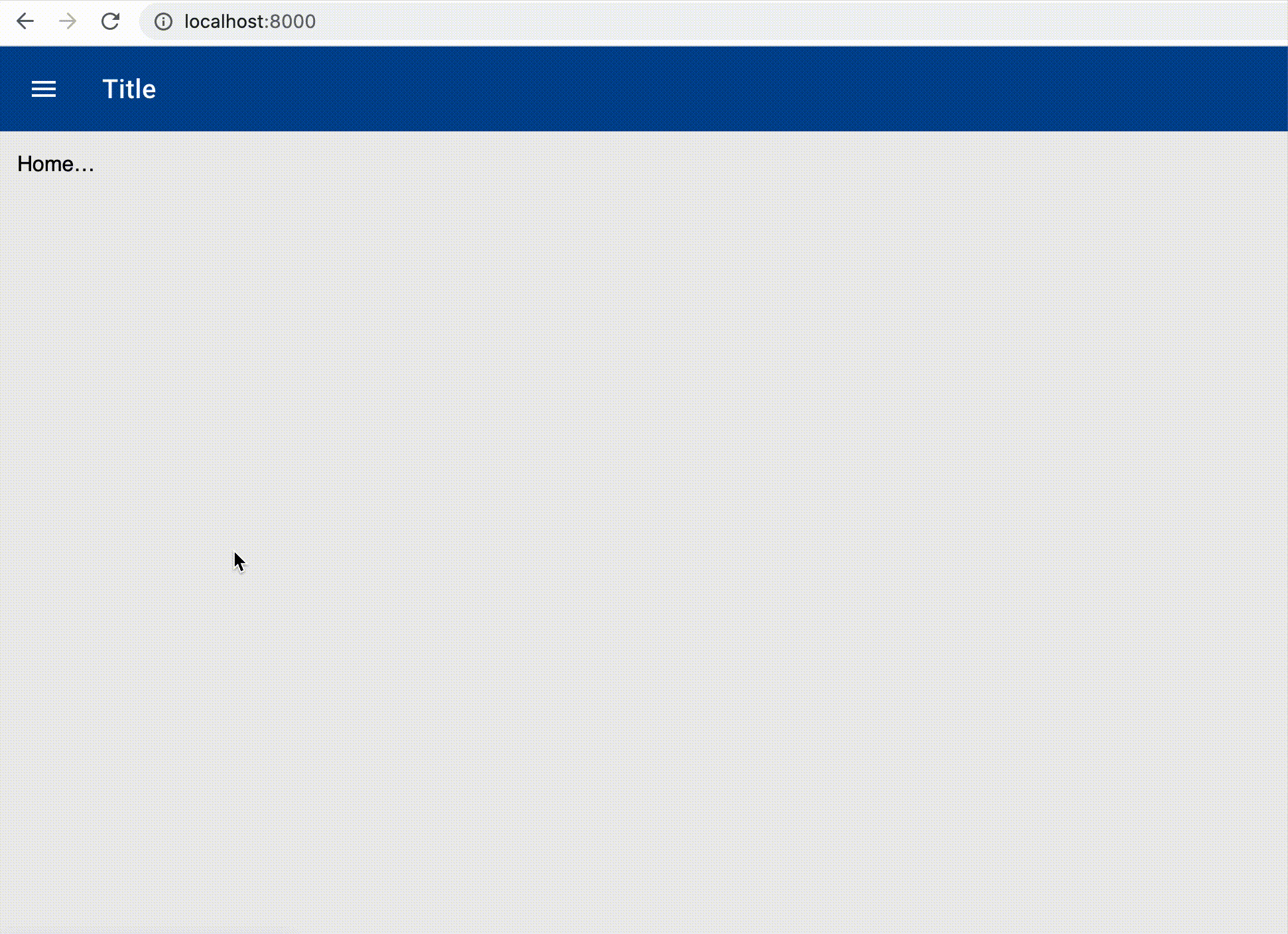 Applikation mit Routing über Navigation