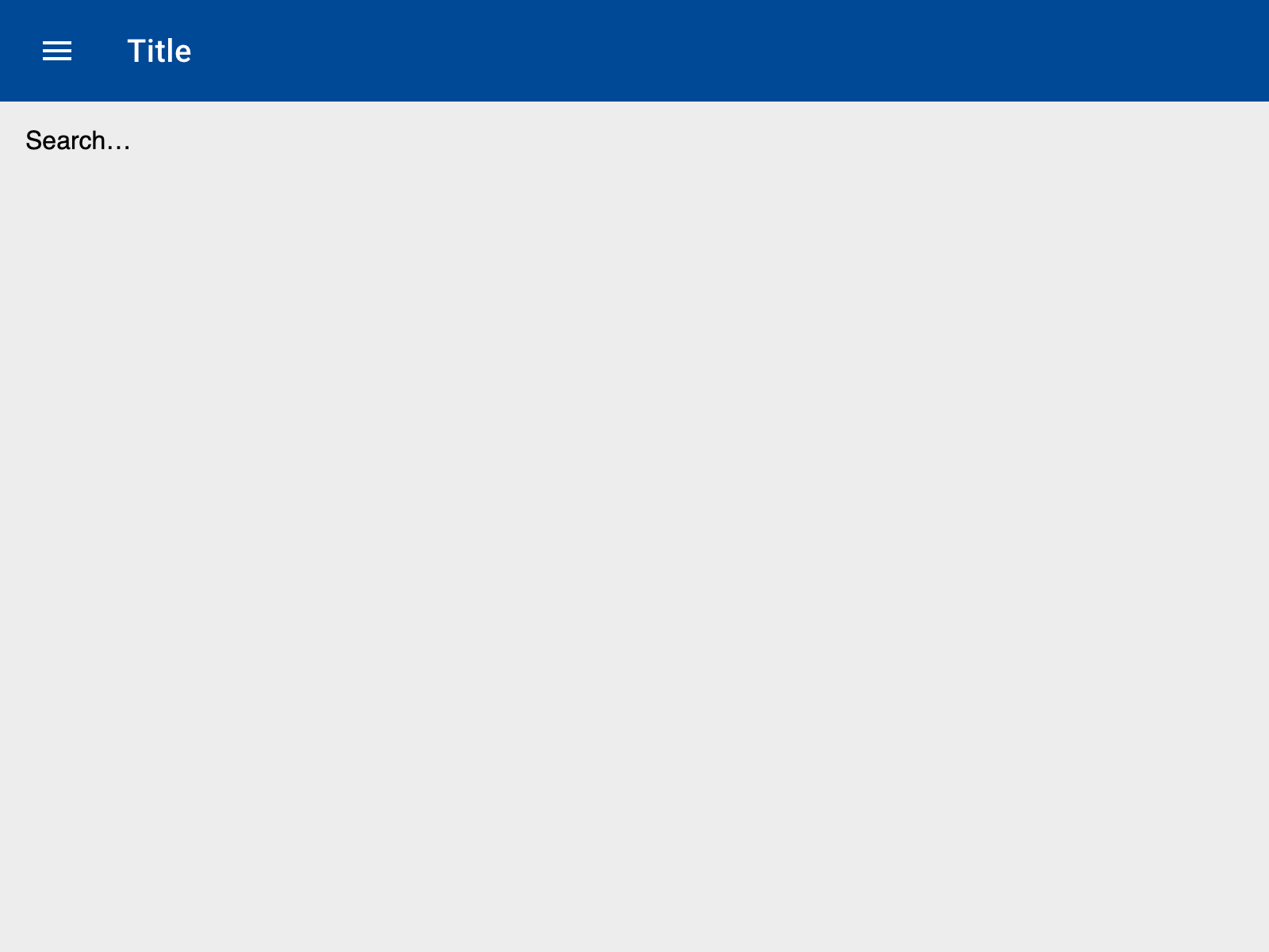 Startpunkt der SearchView